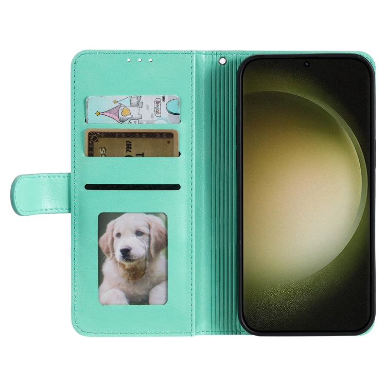 For Samsung Galaxy S25 Ultra 5G Simple 6-Card Wallet Leather Phone Case(Green) - Galaxy S25 Ultra 5G Cases by PMC TechLife | Online Shopping South Africa | PMC TechLife | Buy Now Pay Later Mobicred