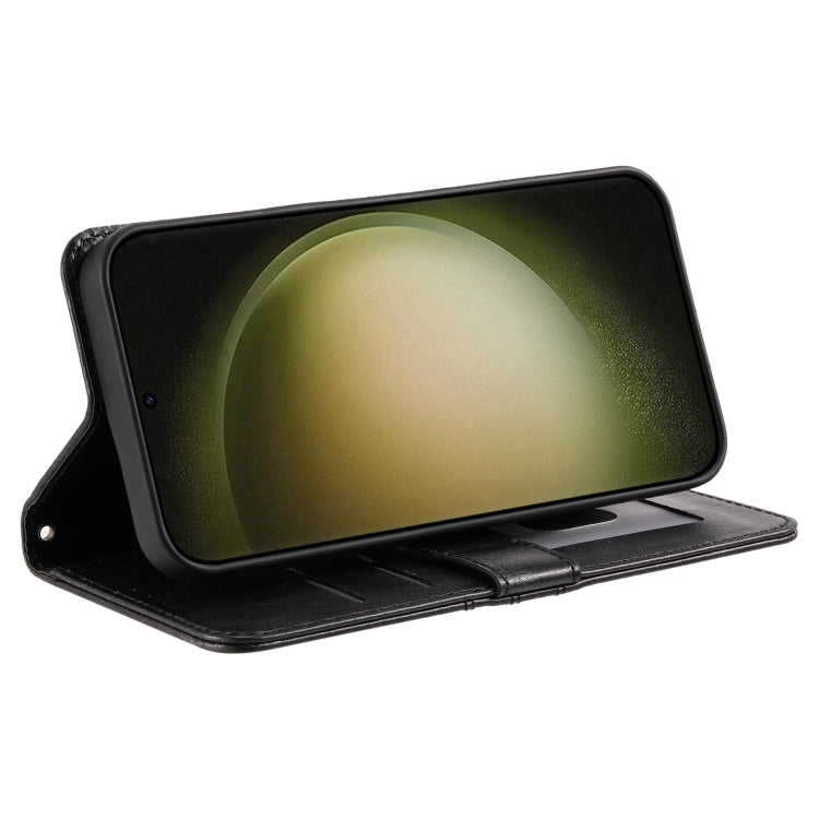 For Samsung Galaxy S25 Ultra 5G Simple 6-Card Wallet Leather Phone Case(Black) - Galaxy S25 Ultra 5G Cases by PMC TechLife | Online Shopping South Africa | PMC TechLife | Buy Now Pay Later Mobicred
