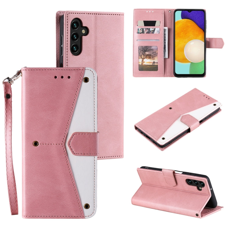 For Samsung Galaxy S25 5G Nail Skin Feel Stitching Calf Texture Leather Phone Case(Rose Gold) - Galaxy S25 5G Cases by PMC Jewellery | Online Shopping South Africa | PMC Jewellery | Buy Now Pay Later Mobicred