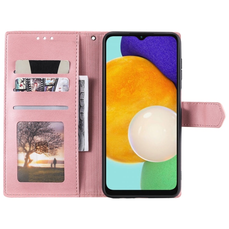 For Samsung Galaxy S25 5G Nail Skin Feel Stitching Calf Texture Leather Phone Case(Rose Gold) - Galaxy S25 5G Cases by PMC TechLife | Online Shopping South Africa | PMC TechLife | Buy Now Pay Later Mobicred