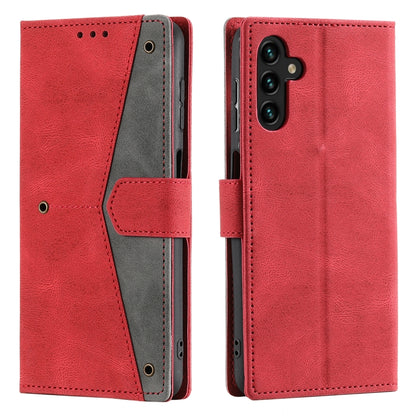 For Samsung Galaxy S25 5G Nail Skin Feel Stitching Calf Texture Leather Phone Case(Red) - Galaxy S25 5G Cases by PMC Jewellery | Online Shopping South Africa | PMC Jewellery | Buy Now Pay Later Mobicred