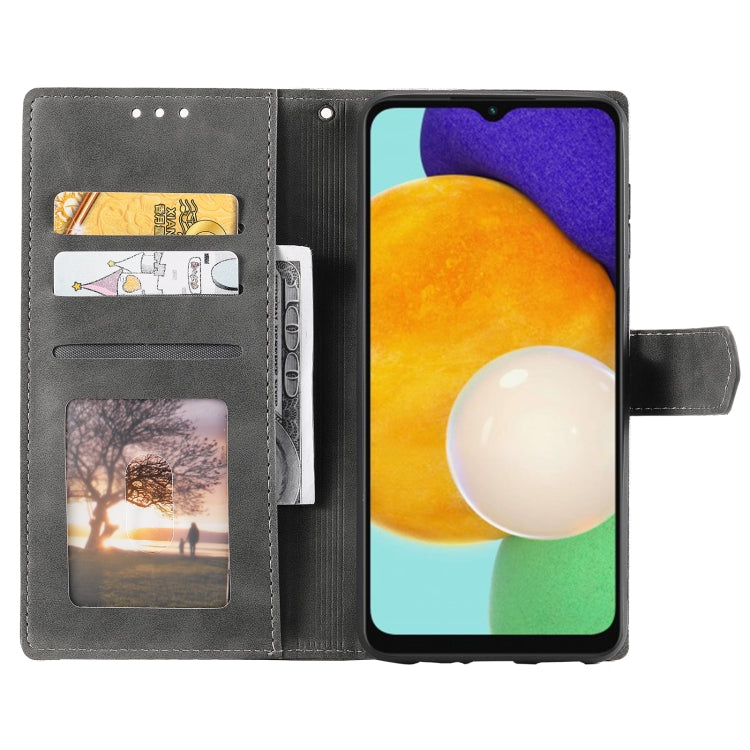 For Samsung Galaxy S25+ 5G Nail Skin Feel Stitching Calf Texture Leather Phone Case(Grey) - Galaxy S25+ 5G Cases by PMC TechLife | Online Shopping South Africa | PMC TechLife | Buy Now Pay Later Mobicred