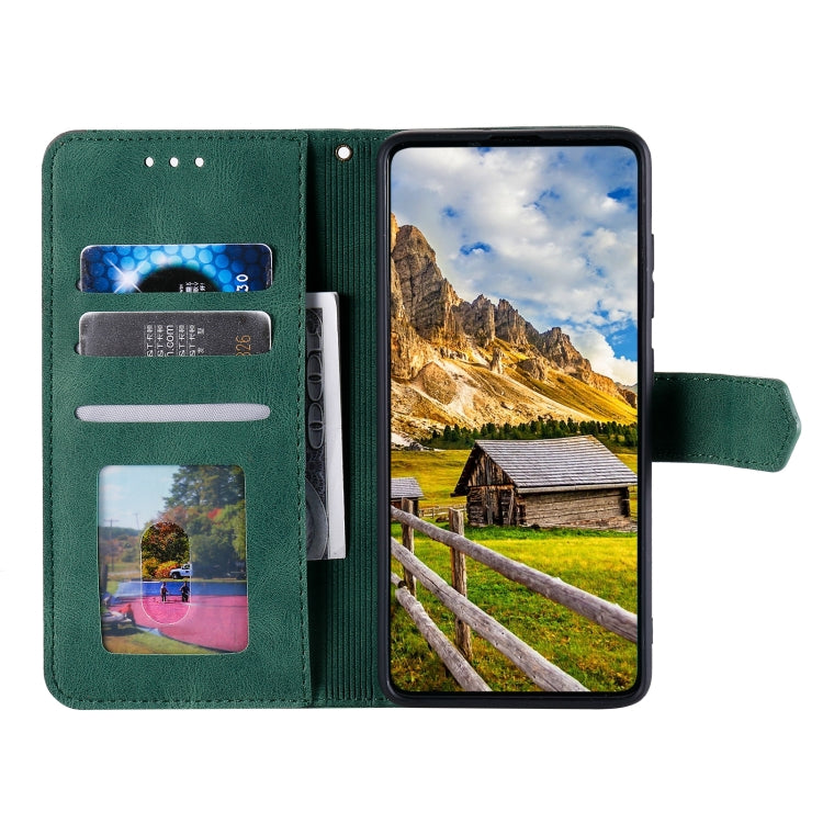 For Samsung Galaxy S25 Ultra 5G Nail Skin Feel Stitching Calf Texture Leather Phone Case(Green) - Galaxy S25 Ultra 5G Cases by PMC TechLife | Online Shopping South Africa | PMC TechLife | Buy Now Pay Later Mobicred
