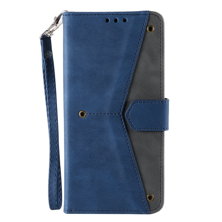 For Samsung Galaxy S25 Ultra 5G Nail Skin Feel Stitching Calf Texture Leather Phone Case(Blue) - Galaxy S25 Ultra 5G Cases by PMC Jewellery | Online Shopping South Africa | PMC Jewellery | Buy Now Pay Later Mobicred