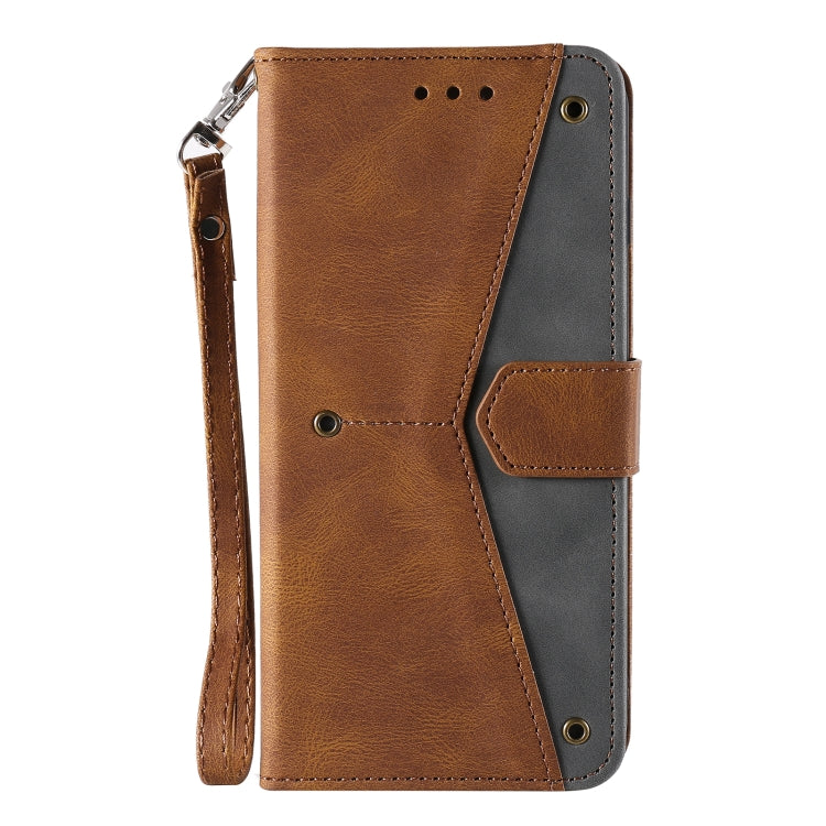 For Samsung Galaxy S25 Ultra 5G Nail Skin Feel Stitching Calf Texture Leather Phone Case(Brown) - Galaxy S25 Ultra 5G Cases by PMC TechLife | Online Shopping South Africa | PMC TechLife | Buy Now Pay Later Mobicred