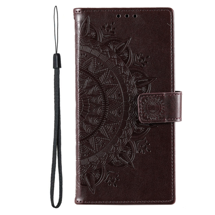 For Samsung Galaxy S25 Ultra 5G Totem Flower Embossed Leather Phone Case(Brown) - Galaxy S25 Ultra 5G Cases by PMC TechLife | Online Shopping South Africa | PMC TechLife | Buy Now Pay Later Mobicred