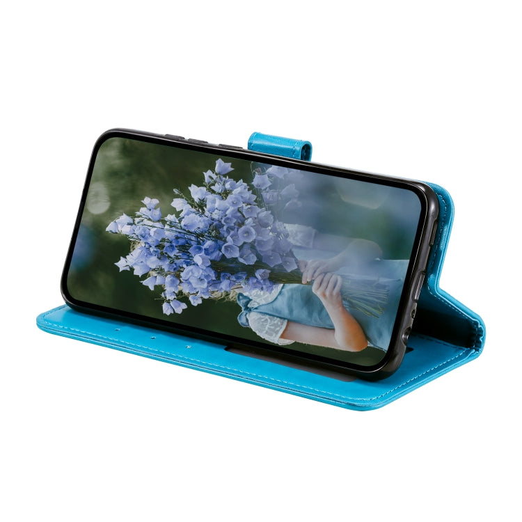 For Samsung Galaxy S25 Ultra 5G Totem Flower Embossed Leather Phone Case with Lanyard(Blue) - free shipping - PMC TechLife - Order now!