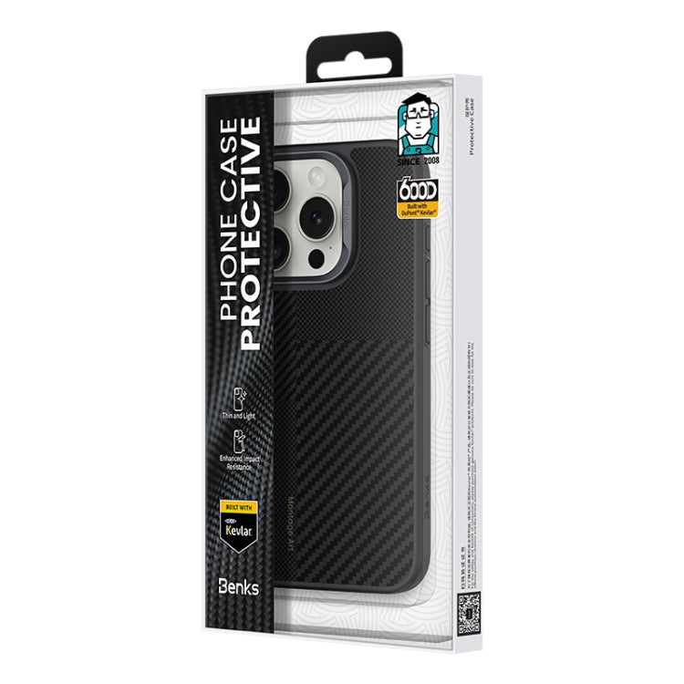 For iPhone 16 Pro Max Benks Montage MagSafe Kevlar Fiber Phone Case(Black) - free shipping - PMC Jewellery - Order now!