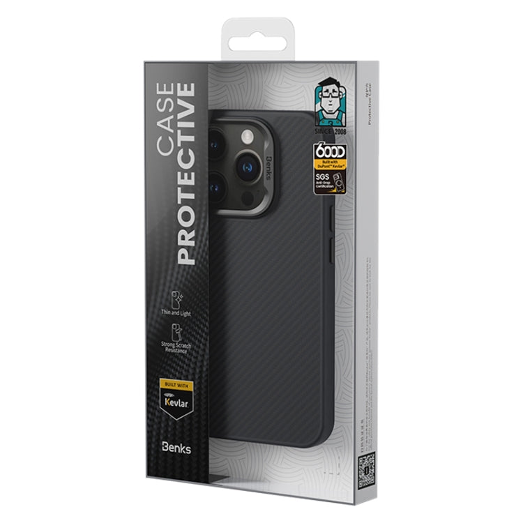 For iPhone 16 Pro Max Benks 600D Kevlar Fiber MagSafe Shockproof Phone Case(Black) - iPhone 16 Pro Max Cases by Benks | Online Shopping South Africa | PMC Jewellery | Buy Now Pay Later Mobicred