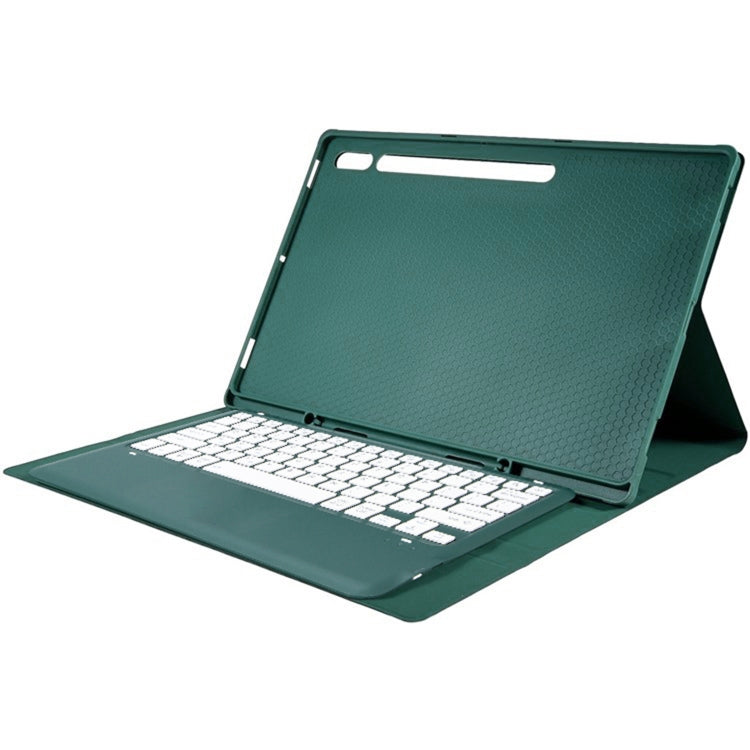 For Samsung Galaxy Tab S10 Ultra A910B Pen Slot Detachable Bluetooth Keyboard Leather Tablet Case(Dark Green) - Samsung Keyboard by PMC Jewellery | Online Shopping South Africa | PMC Jewellery | Buy Now Pay Later Mobicred