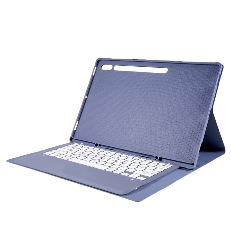 For Samsung Galaxy Tab S10 Ultra A910B Pen Slot Detachable Bluetooth Keyboard Leather Tablet Case(Purple) - free shipping - PMC Jewellery - Order now!