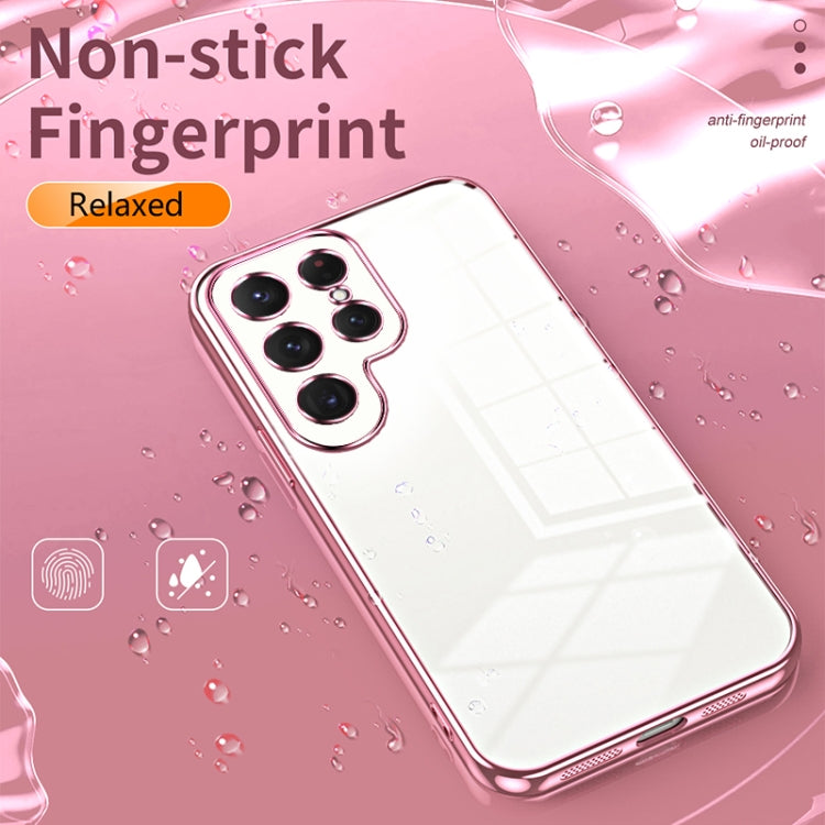 For Samsung Galaxy S25 Ultra 5G Transparent Plating Fine Hole Phone Case(Transparent) - Galaxy S25 Ultra 5G Cases by PMC Jewellery | Online Shopping South Africa | PMC Jewellery | Buy Now Pay Later Mobicred