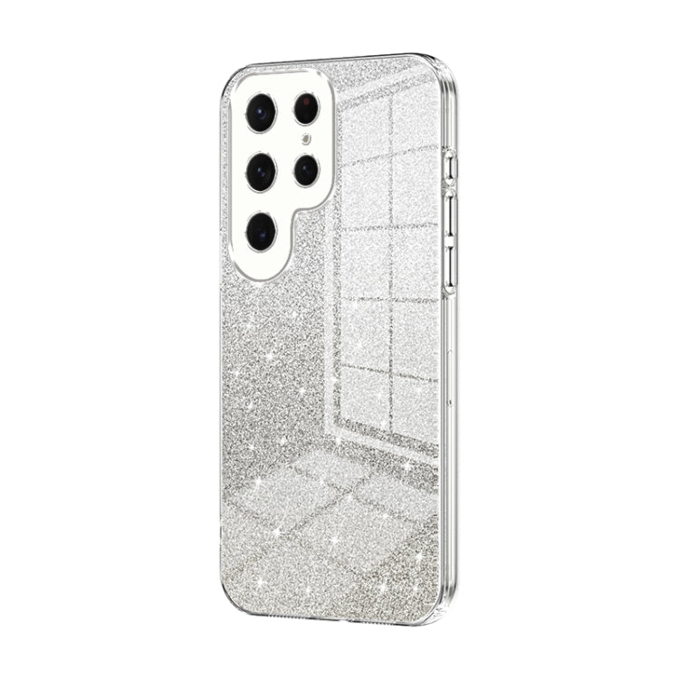 For Samsung Galaxy S25 Ultra 5G Gradient Glitter Powder Electroplated Phone Case(Transparent) - Galaxy S25 Ultra 5G Cases by PMC Jewellery | Online Shopping South Africa | PMC Jewellery | Buy Now Pay Later Mobicred