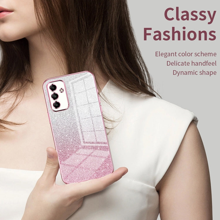 For Samsung Galaxy S25 Ultra 5G Gradient Glitter Powder Electroplated Phone Case(Silver) - Galaxy S25 Ultra 5G Cases by PMC Jewellery | Online Shopping South Africa | PMC Jewellery | Buy Now Pay Later Mobicred