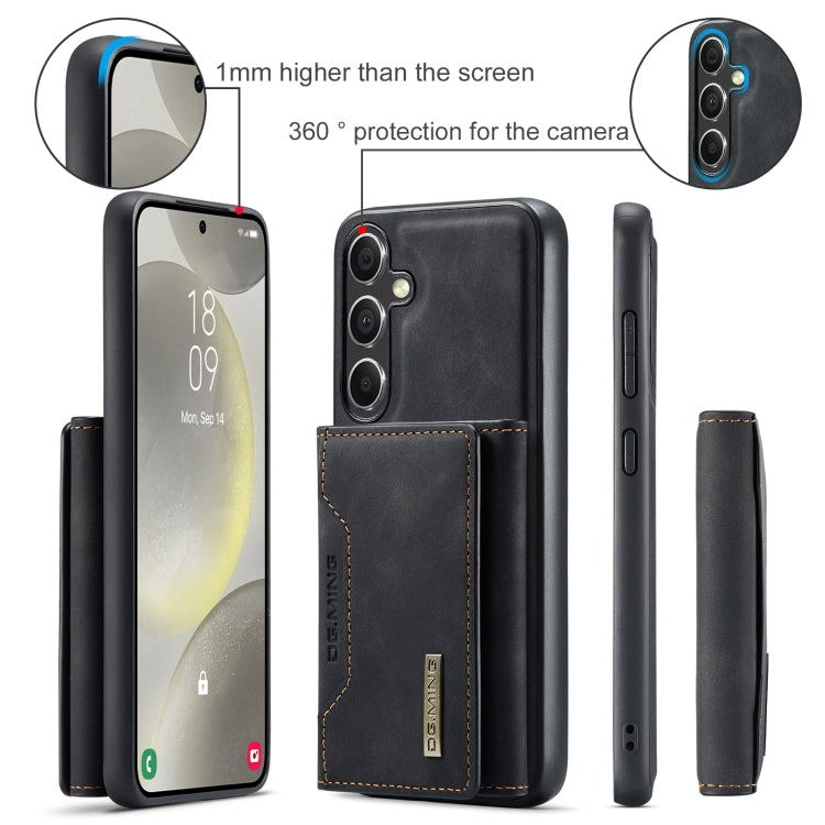 For Samsung Galaxy S24 FE 5G DG.MING M2 Series 3-Fold Multi Card Bag + Magnetic Phone Case(Black) - Galaxy S24 FE 5G Cases by DG.MING | Online Shopping South Africa | PMC Jewellery | Buy Now Pay Later Mobicred