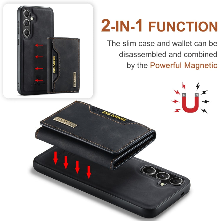 For Samsung Galaxy S24 FE 5G DG.MING M2 Series 3-Fold Multi Card Bag + Magnetic Phone Case(Black) - Galaxy S24 FE 5G Cases by DG.MING | Online Shopping South Africa | PMC Jewellery | Buy Now Pay Later Mobicred