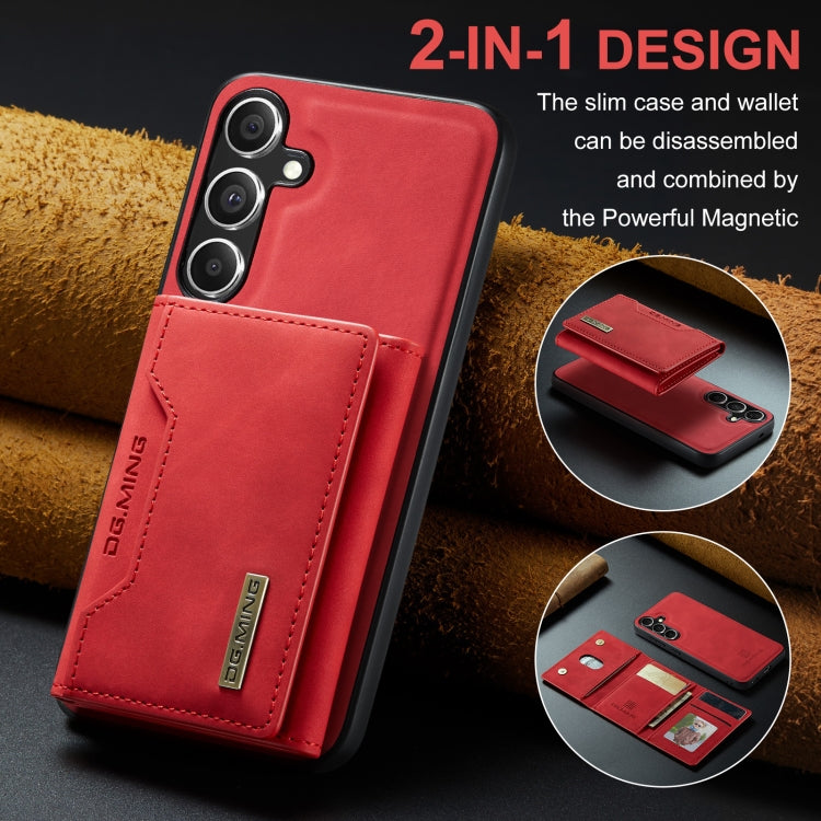 For Samsung Galaxy S24 FE 5G DG.MING M2 Series 3-Fold Multi Card Bag + Magnetic Phone Case(Red) - Galaxy S24 FE 5G Cases by DG.MING | Online Shopping South Africa | PMC Jewellery | Buy Now Pay Later Mobicred