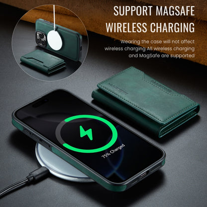 For iPhone 16 Pro DG.MING MAGKING-K2 Series MagSafe RFID Card Bag Detachable Phone Case(Green) - iPhone 16 Pro Cases by DG.MING | Online Shopping South Africa | PMC Jewellery | Buy Now Pay Later Mobicred