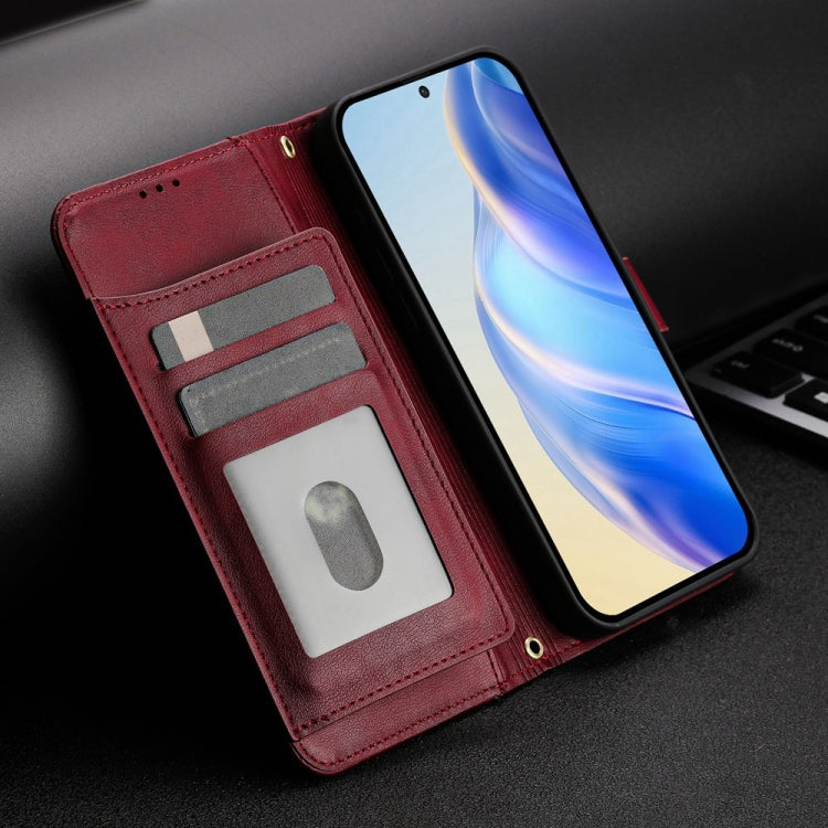 For Motorola Edge 5G 2024 Multi-Card Slots Zipper Wallet Leather Phone Case(Dark Red) - Motorola Cases by PMC Jewellery | Online Shopping South Africa | PMC Jewellery | Buy Now Pay Later Mobicred