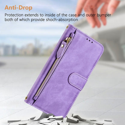 For Motorola Moto G Stylus 5G 2024 Multi-Card Slots Zipper Wallet Leather Phone Case(Purple) - Motorola Cases by PMC Jewellery | Online Shopping South Africa | PMC Jewellery | Buy Now Pay Later Mobicred