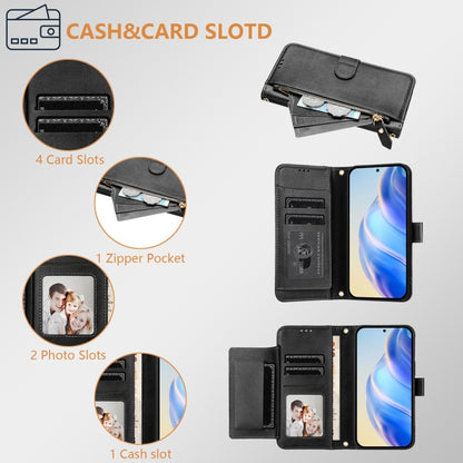 For Tecno Spark Go 2024 Multi-Card Slots Zipper Wallet Leather Phone Case(Black) - Tecno Cases by PMC Jewellery | Online Shopping South Africa | PMC Jewellery | Buy Now Pay Later Mobicred