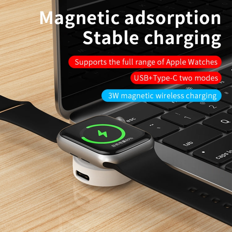 For Apple Watch Series X53 Portable Wireless Charger(White) - Charger / Holder by PMC TechLife | Online Shopping South Africa | PMC TechLife | Buy Now Pay Later Mobicred