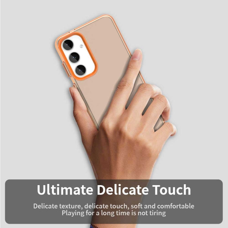 For Samsung Galaxy S25 5G Candy PC Hybrid TPU Shockproof Phone Case(Orange) - Galaxy S25 5G Cases by PMC Jewellery | Online Shopping South Africa | PMC Jewellery | Buy Now Pay Later Mobicred