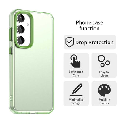 For Samsung Galaxy S25 5G Candy PC Hybrid TPU Shockproof Phone Case(Green) - Galaxy S25 5G Cases by PMC Jewellery | Online Shopping South Africa | PMC Jewellery | Buy Now Pay Later Mobicred