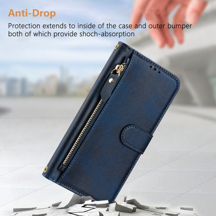 For Ulefone Note 18 Ultra Multi-Card Slots Zipper Wallet Leather Phone Case(Blue) - Ulefone Cases by PMC Jewellery | Online Shopping South Africa | PMC Jewellery | Buy Now Pay Later Mobicred