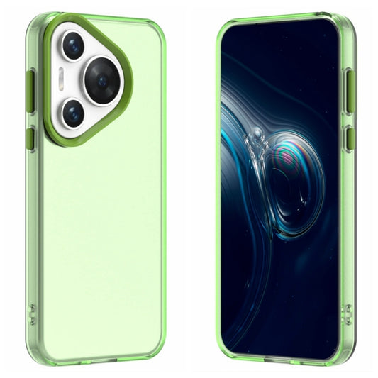 For Huawei Pura 70 Candy PC Hybrid TPU Shockproof Phone Case(Green) - Huawei Cases by PMC Jewellery | Online Shopping South Africa | PMC Jewellery | Buy Now Pay Later Mobicred