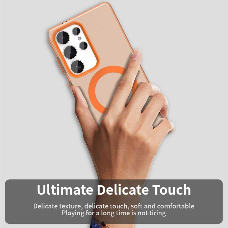 For Samsung Galaxy S25 Ultra 5G Candy Magsafe PC Hybrid TPU Phone Case(Orange) - Galaxy S25 Ultra 5G Cases by PMC Jewellery | Online Shopping South Africa | PMC Jewellery | Buy Now Pay Later Mobicred