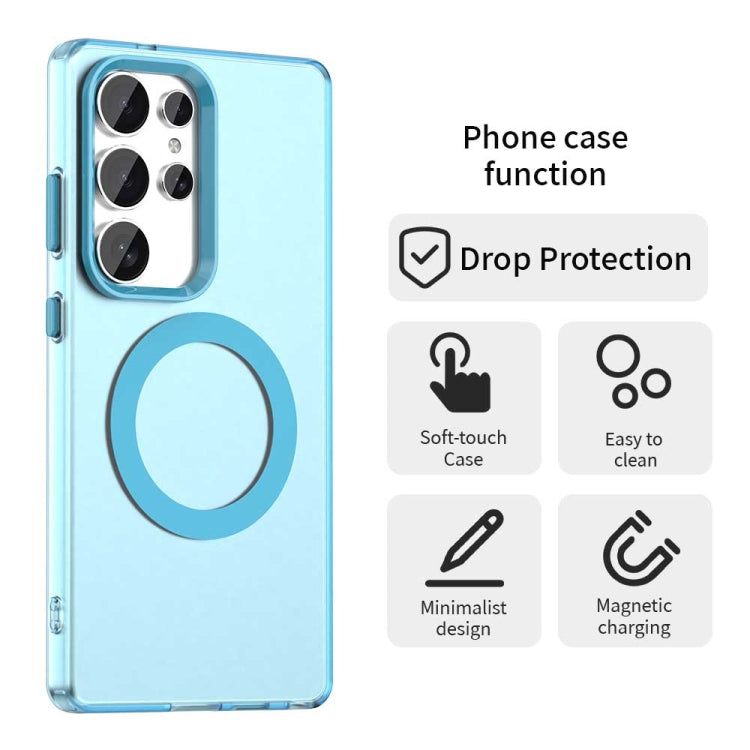 For Samsung Galaxy S25 Ultra 5G Candy Magsafe PC Hybrid TPU Phone Case(Blue) - Galaxy S25 Ultra 5G Cases by PMC Jewellery | Online Shopping South Africa | PMC Jewellery | Buy Now Pay Later Mobicred