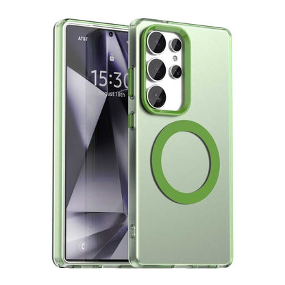 For Samsung Galaxy S25 Ultra 5G Candy Magsafe PC Hybrid TPU Phone Case(Green) - Galaxy S25 Ultra 5G Cases by PMC Jewellery | Online Shopping South Africa | PMC Jewellery | Buy Now Pay Later Mobicred