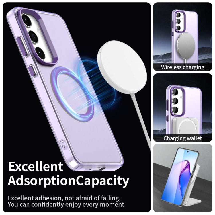 For Samsung Galaxy S25 5G Candy Magsafe PC Hybrid TPU Phone Case(Purple) - Galaxy S25 5G Cases by PMC Jewellery | Online Shopping South Africa | PMC Jewellery | Buy Now Pay Later Mobicred