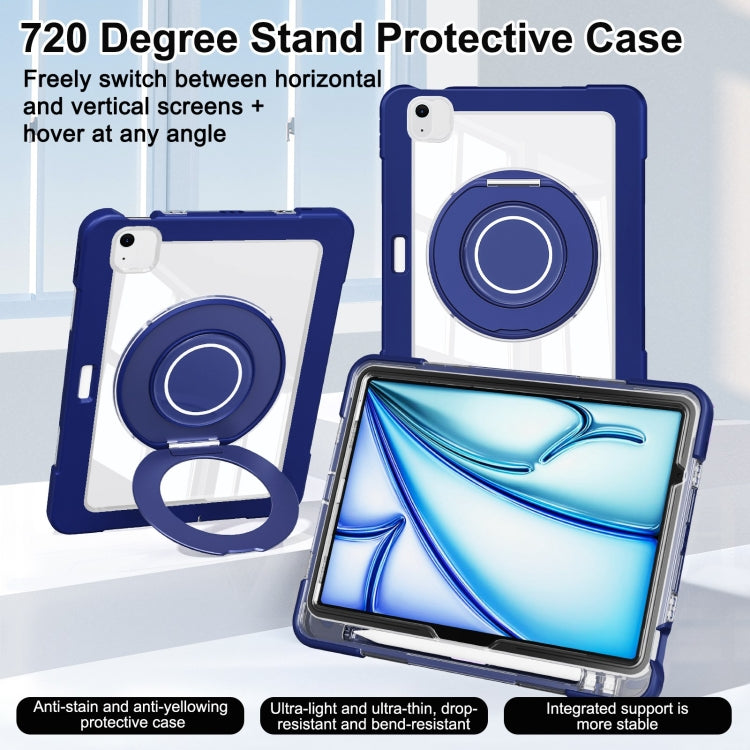 For iPad Air 11 2025 / 2024 / 10.9 2022 Crystal Armor PC Hybrid TPU Tablet Case with Pen Slot(Dark Blue) - free shipping - PMC Jewellery - Order now!