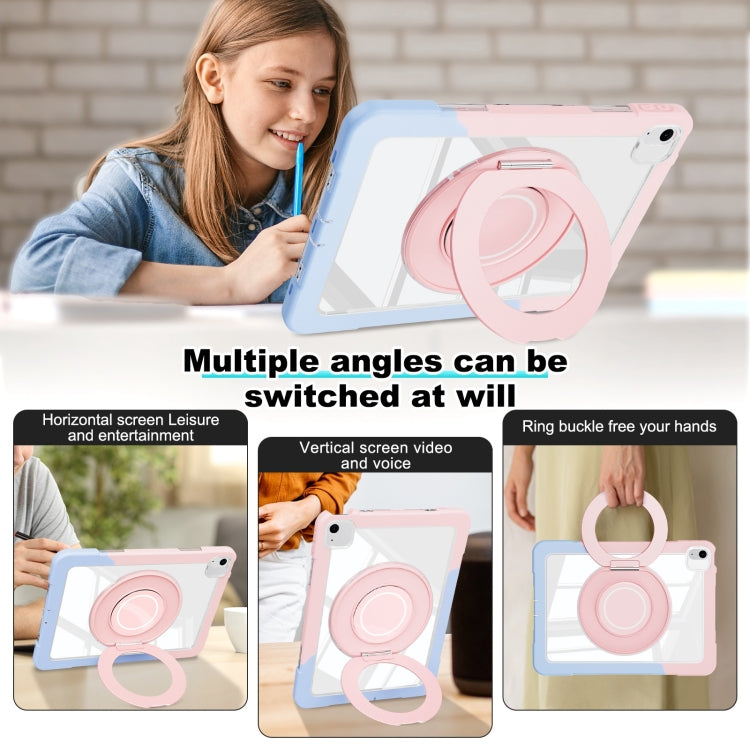 For iPad Air 11 2025 / 2024 / 10.9 2022 Crystal Armor PC Hybrid TPU Tablet Case(Blue Pink) - free shipping - PMC Jewellery - Order now!