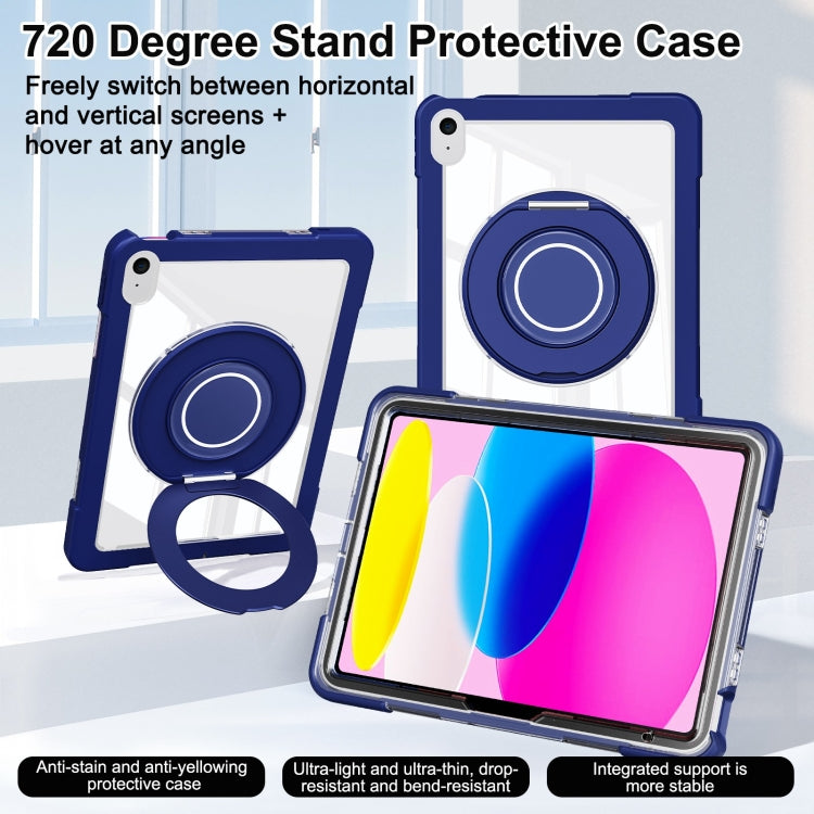 For iPad 10th Gen 10.9 2022 Crystal Armor PC Hybrid TPU Tablet Case(Dark Blue) - iPad 10th Gen 10.9 Cases by PMC Jewellery | Online Shopping South Africa | PMC Jewellery | Buy Now Pay Later Mobicred