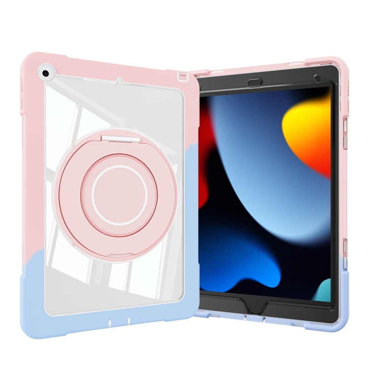 For iPad 10.2 2021 / 2020 / 2019 Crystal Armor PC Hybrid TPU Tablet Case(Blue Pink) - iPad 10.2 Cases by PMC Jewellery | Online Shopping South Africa | PMC Jewellery | Buy Now Pay Later Mobicred