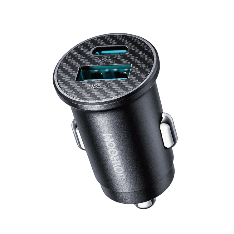 JOYROOM JR-CCN16 15W USB-A and USB-C Mini Car Charger(Black) - Car Charger by JOYROOM | Online Shopping South Africa | PMC Jewellery | Buy Now Pay Later Mobicred