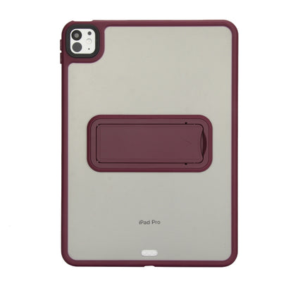 For iPad 9.7 inch 2018 / 2017 Skin Feel Holder PC Hybrid TPU Tablet Case(Wine Red) - iPad 9.7 (2018) & (2017) Cases by PMC Jewellery | Online Shopping South Africa | PMC Jewellery | Buy Now Pay Later Mobicred