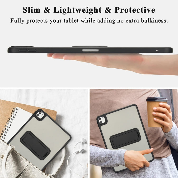 For iPad 2025 / 2022 Skin Feel Holder PC Hybrid TPU Tablet Case(Black) - free shipping - PMC Jewellery - Order now!