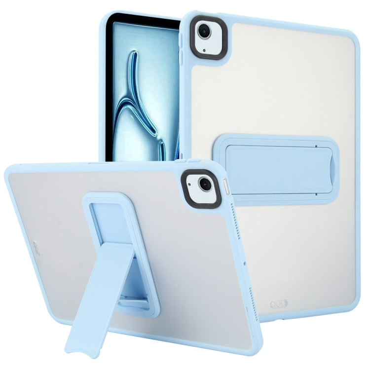 For iPad Air 11 2024 Skin Feel Holder PC Hybrid TPU Tablet Case(Light Blue) - iPad Air 11 2024 Cases by PMC Jewellery | Online Shopping South Africa | PMC Jewellery | Buy Now Pay Later Mobicred