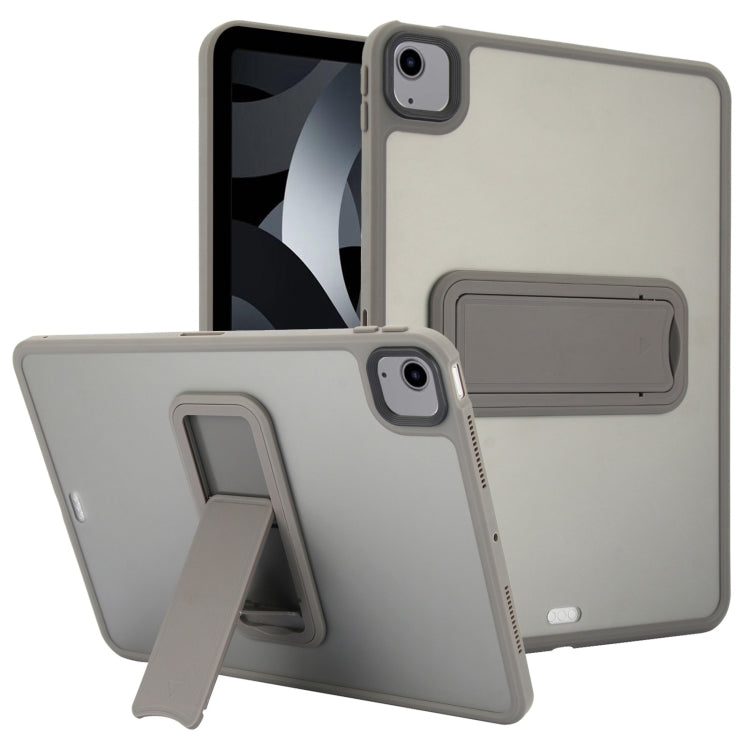 For iPad Air 5 / 4 10.9 inch Skin Feel Holder PC Hybrid TPU Tablet Case(Grey) - iPad Air (2022) / (2020) 10.9 Cases by PMC Jewellery | Online Shopping South Africa | PMC Jewellery | Buy Now Pay Later Mobicred