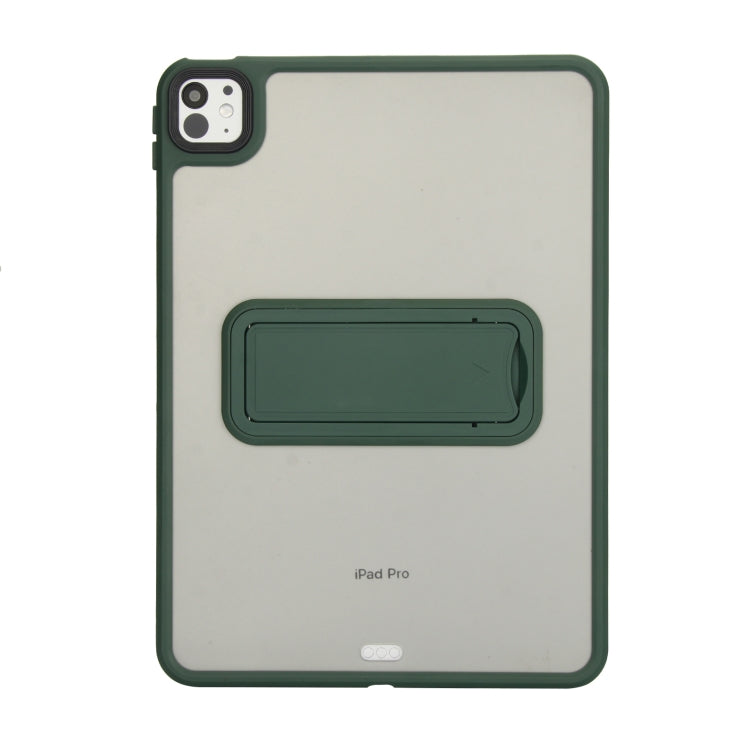 For iPad Pro 11 2022 / 2021 / 2020 Skin Feel Holder PC Hybrid TPU Tablet Case(Dark Green) - free shipping - PMC Jewellery - Order now!