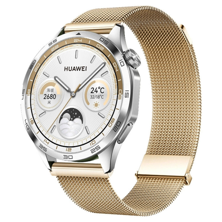 For Huawei Watch GT5 46mm Daul-section Magnetic Milan Steel Mesh Watch Band(Rose Gold) - free shipping - PMC TechLife - Order now!