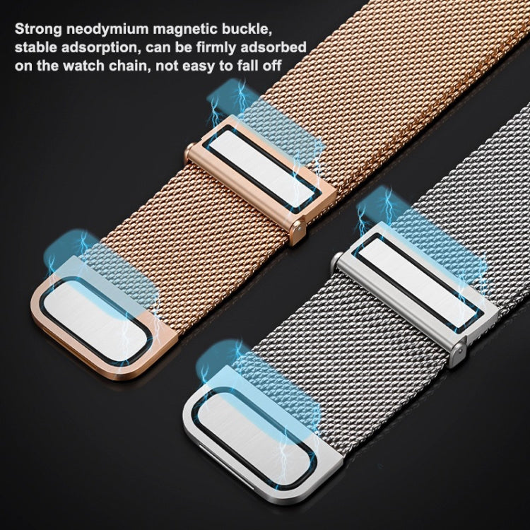 For Huawei Watch GT5 41mm Daul-section Magnetic Milan Steel Mesh Watch Band(Rose Gold) - free shipping - PMC TechLife - Order now!