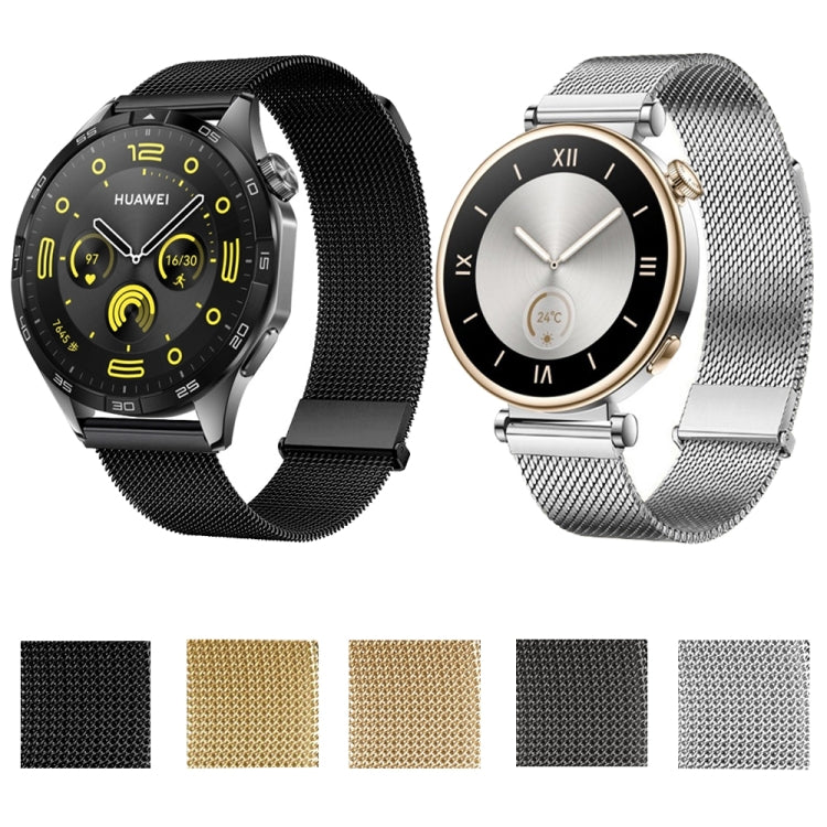 For Huawei Watch GT5 46mm Daul-section Magnetic Milan Steel Mesh Watch Band(Rose Gold) - free shipping - PMC TechLife - Order now!