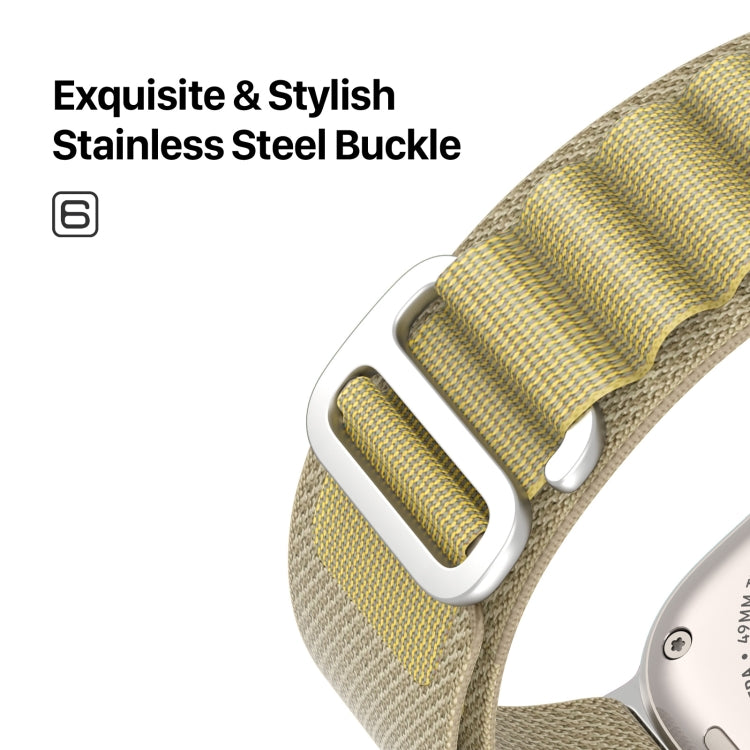 For Apple Watch 46mm / 49mm / 45mm / 44mm DUX DUCIS GS Series Nylon Loop Watch Band(Tan) - Watch Bands by DUX DUCIS | Online Shopping South Africa | PMC TechLife | Buy Now Pay Later Mobicred