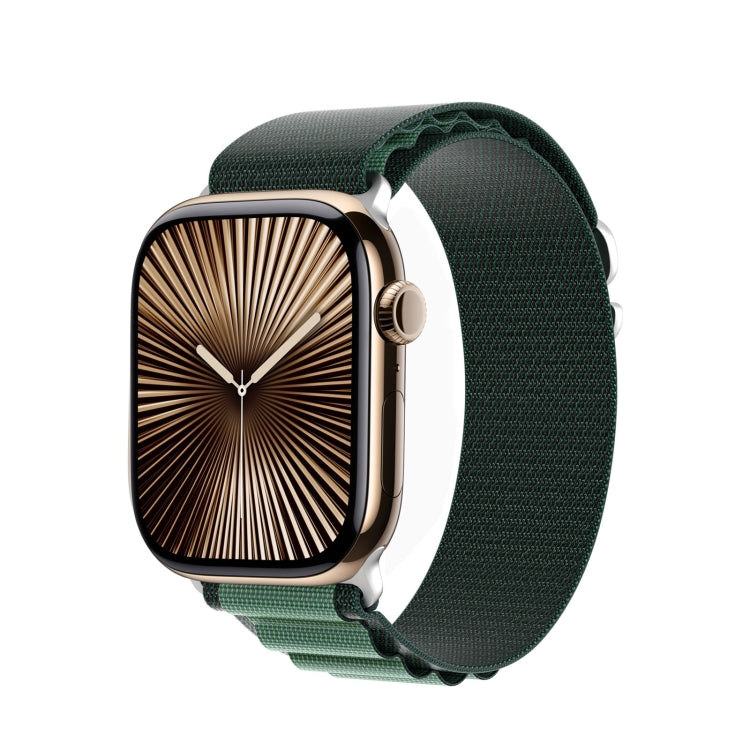 For Apple Watch 42mm / 41mm / 40mm / 38mm DUX DUCIS GS Series Nylon Loop Watch Band(Dark Green) - Watch Bands by DUX DUCIS | Online Shopping South Africa | PMC TechLife | Buy Now Pay Later Mobicred