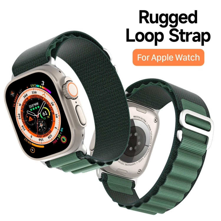 For Apple Watch 42mm / 41mm / 40mm / 38mm DUX DUCIS GS Series Nylon Loop Watch Band(Dark Green) - Watch Bands by DUX DUCIS | Online Shopping South Africa | PMC TechLife | Buy Now Pay Later Mobicred